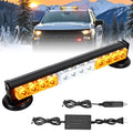 Nilight 12LED Wireless Amber White Strobe Light 14" Magnetic Mount 12V - color: Amber & White