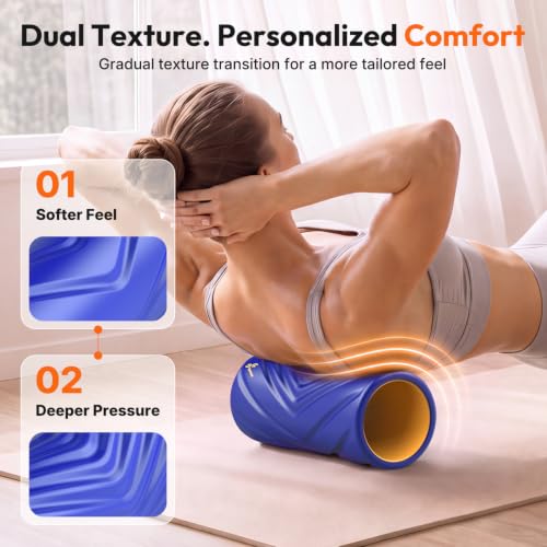 Sportneer 4 in 1 Pilates Foam Roller Muscle Relax Kit - color: Blue