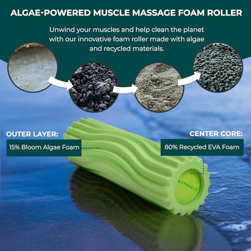 Oceanfoam Ripple Roller Small Foam Roller for Physical Therapy, Algae Green - color: Algae Green