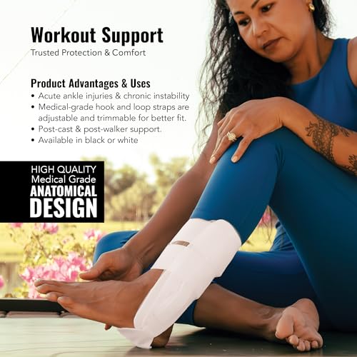 AnklePro Air Gel Ankle Brace, Cold Therapy, Trainer White - color: White, size: Trainer