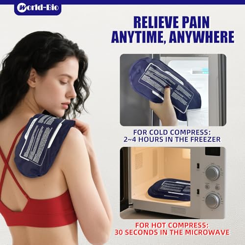 World-Bio Ice Pack for Injuries Reusable, Ice Packs with Adjustable Straps - size: 3 Count 9.8" x 5.1"