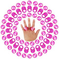 50 Pcs Light Up Rings Flashing LED Rubber Finger Rings for Carnival, July 4th, Halloween, Christmas, Concert, Goodie Bag Fillers, Raves - color: Purple