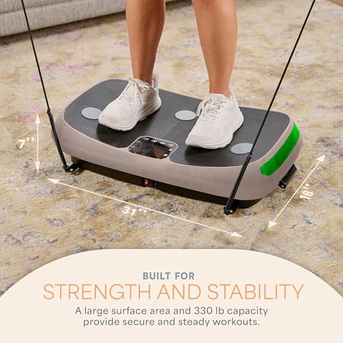 Lifepro Rumblex 4D Vibration Plate Exercise Machine with 7 Training Modes - color: Brown, size: Standard