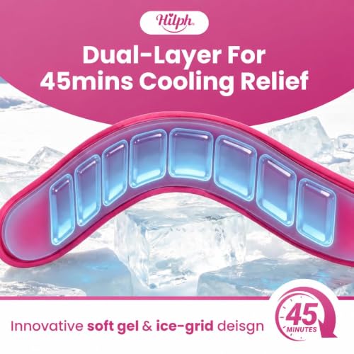 Hilph Neck Ice Pack Wrap, 45-Min Cooling for Tonsillectomy & Sore Throat - color: Red