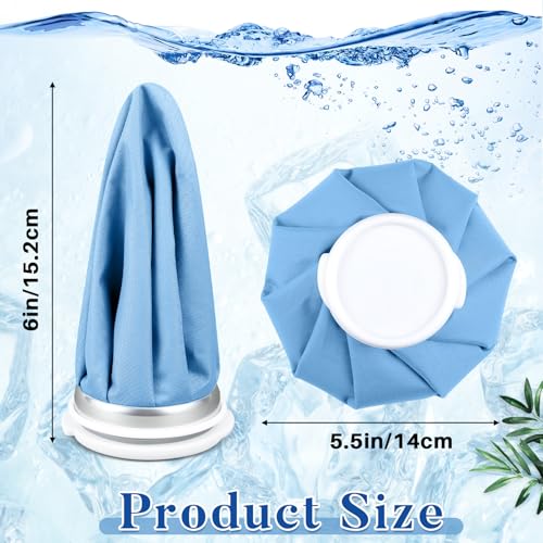 Honoson Reusable Ice Bags for Injuries 2 Pack, 6” Hot & Cold Ice Packs, Leak Proof Cold Compress for Pain Relief, Swelling, Sprains, Headache, Fever & Summer Cooling Relief, Toothache(Blue) - color: Blue