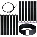12 inch Reusable Fastening Cable Straps - Hook and Loop Fixing Straps - 12 Pack - size: 1 x 12 in
