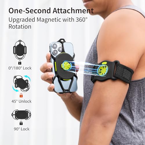 Bone Run Tie Connect Kit 2 - Magnetic, Quick Release Running Phone Armband