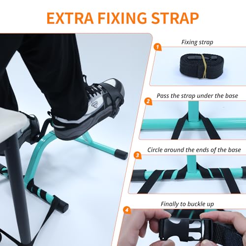RYGEO Pedal Exerciser Mini Exercise Bike for Leg and Arm Recovery Exercise Lightweight and Portable Floor Bike - color: Green