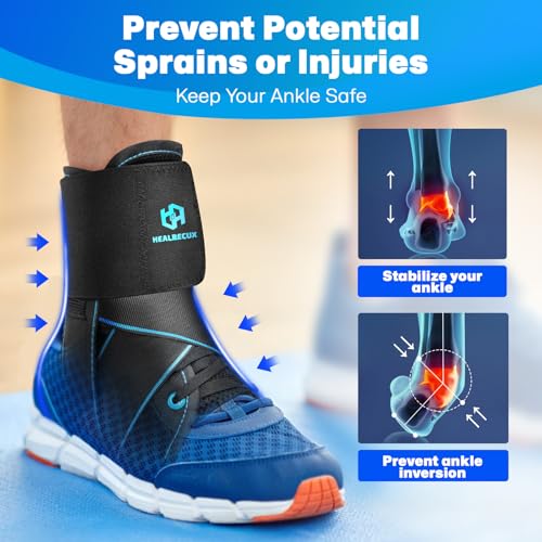 Healrecux Lace Up Ankle Brace for Women Men, Ankle Support for Sprained Ankle, Plantar Fasciitis Brace Ankles Stabilizer Wrap for Basketball, Volleyball, Sports, Injury Recovery, XS - size: X-Small