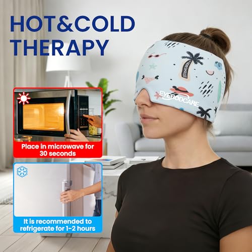 Migraine Relief Cap, Reusable Cold Compress Headband,1pcs - color: Ocean