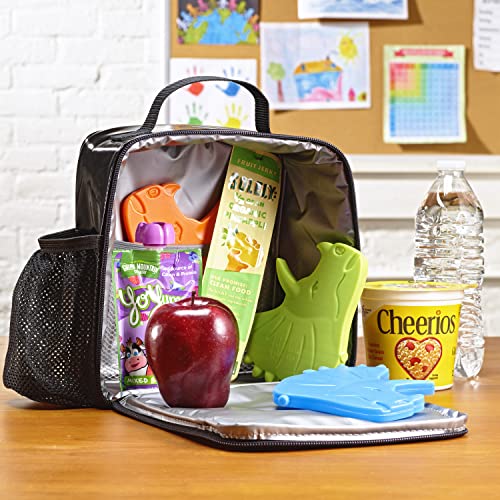 Cool Coolers by Fit & Fresh Reusable Kids Lunch Box Ice Packs, 4pk - color: Multicolor Dinosaur, size: 4 Pack