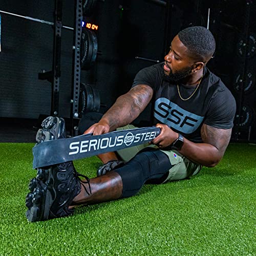Serious Steel Fitness 32" Resistance Training Bands (Portable Exercise Band System Training Bands- Great for Individuals Under 5'10") - color: #5 Black (60-150 lbs.)