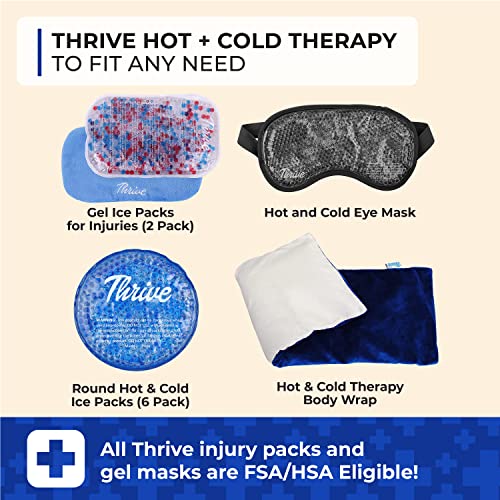 Thrive Reusable Gel Ice Packs, Neck and Knee Wraps, 2-Count, Light Blue - style: Regular