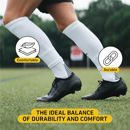 Maestro Leg Sleeves - Calf Compression Sleeves for Men & Boys - color: White, size: Large