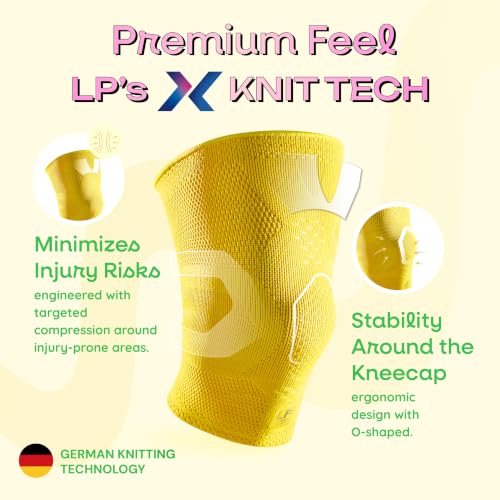 LP 176XT Target Compression Knee Sleeve for Injury Recovery, Men & Women - color: Yellow, size: M