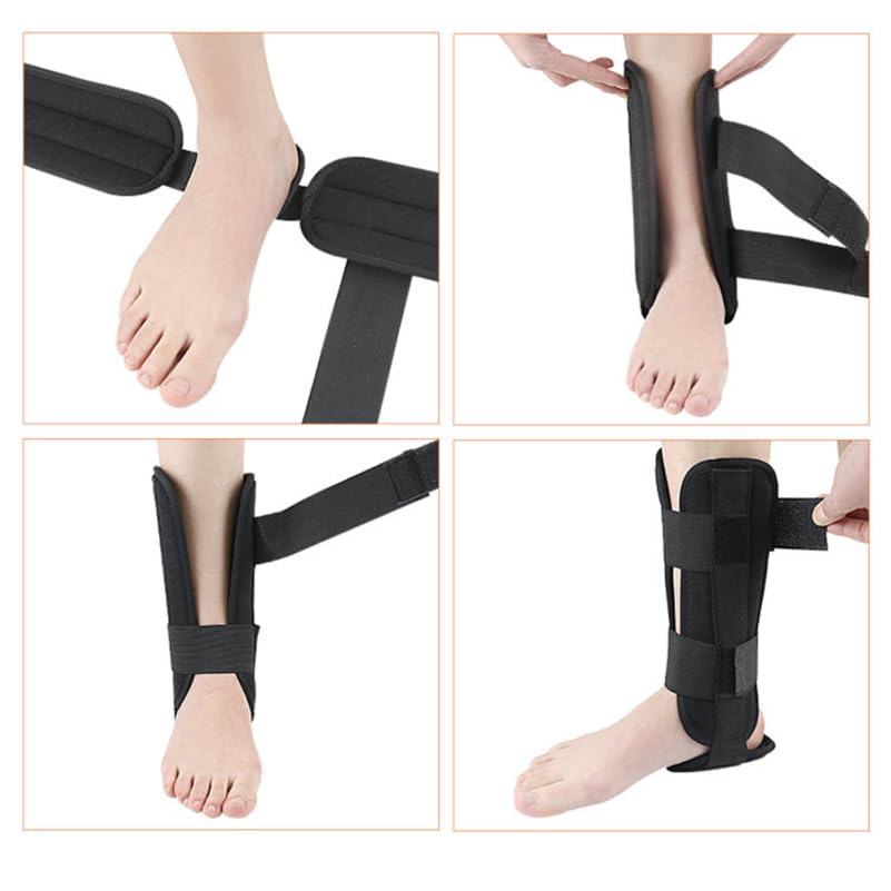 MAGICLULU Ankle Splint Aluminum Nylon size L Black