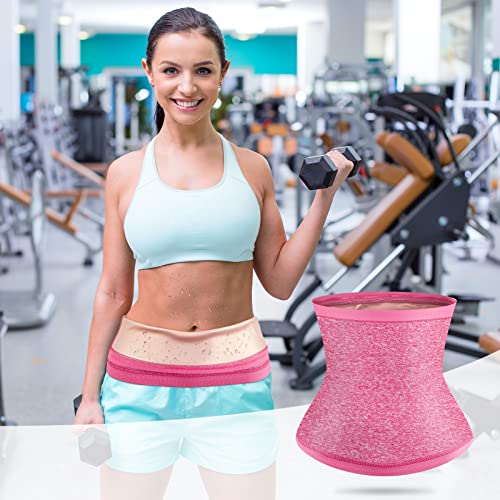 Geyoga Sweat Waist Trainer Stomach Wrap for Women - color: Light Pink Inner, size: X-Large