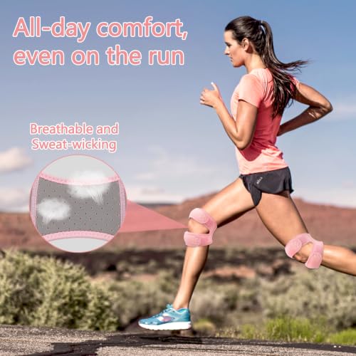 Knee Brace for Women and Men, Breathable Adjustable Knee Braces, Pink - color: Pink