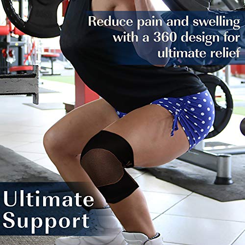 BambooMN Copper D Compression Calf Sleeve - color: Black Copper Dots, size: Small - Medium