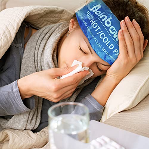 Gel Ice Packs for Injuries, 9.8" x 4.3", 4 Packs - color: Blue - 9.8" X 4.3" - 4 Ice Packs