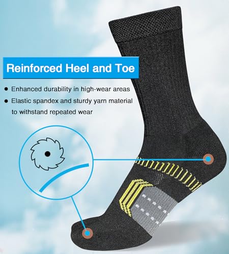 Suaskk Womens Cushioned Breathable Athletic Running Crew Socks 5 Pairs - color: Mix of Colors 5 Pairs, size: 9-11