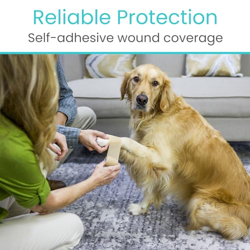 Vive Care Self Adhesive Bandage Wrap (12 Rolls) Cohesive Extra Sticking