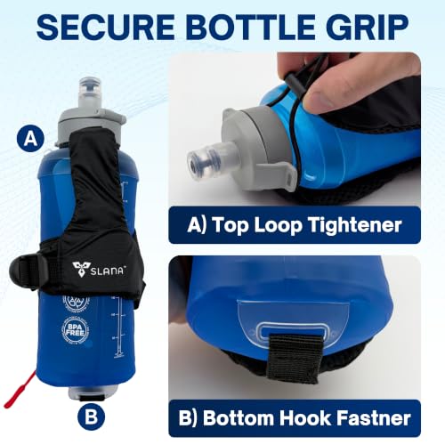 Handheld Running Water Bottle (Premium - Blue) - color: Premium - Blue