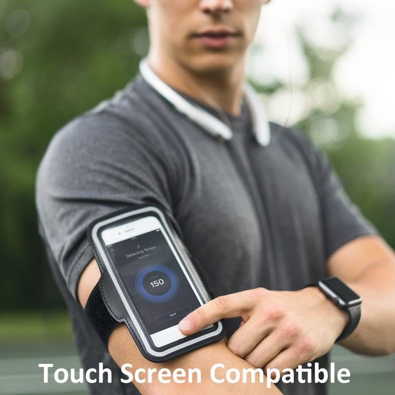 Running Armband Sports Gym Workout Compatible with Motorola Edge (2025), Case Cover Band Arm Strap Reflective