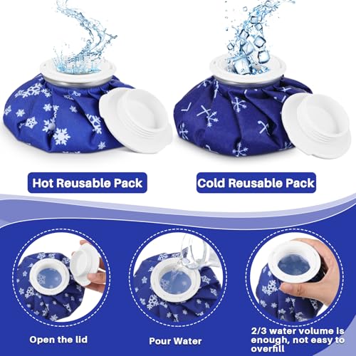 Honoson 4 Pack Reusable Ice Bag Hot Cold Bag Leakproof, Snowflakes Style - style: Snowflakes Style