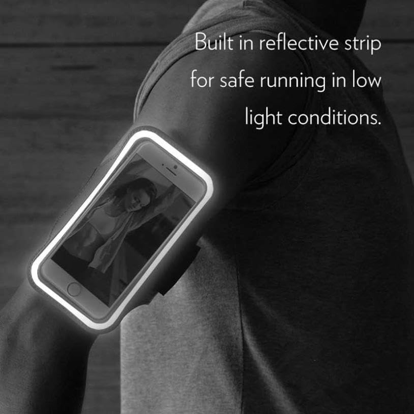 Running Armband Sports White Compatible with OnePlus Nord N10/N20/N30/N100/N200/N300 5G, Gym Workout Case Cover Band Arm Strap