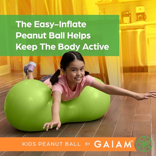 Gaiam Kids Peanut Ball Chair, Flexible Seating for Classroom - color: Lime Green