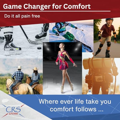 CRS Cross Achilles Heel Gel Sleeves for Skating, Hockey. Pair, X-Large - size: X-Large