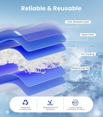 TSA Approved Ice Packs for Travel, Pack of 2 (190g Each), Reusable Large Ice Packs Suitable for Most Insulin Cooler Travel Cases, Retention for 8-24 Hours