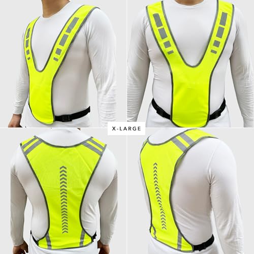 MaximalPower Reflective Safety Vest for Fitness Walking at Night - style: 1x Extra Large Vest