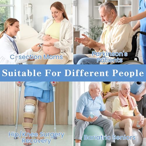 2PC Hip Replacement Kit After Surgery, Recovery Kit for Seniors with 42 Inch Leg Lifter Strap, Bed Ladder Assist(160"Bed Ladder Assist Leg Lifter)