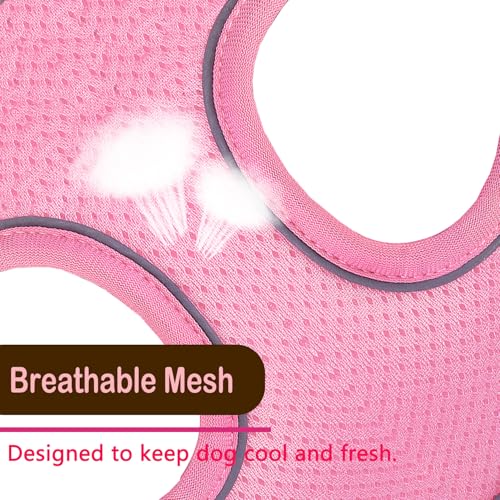 Cat Harness and Leash Set, Adjustable Soft Vest with Reflective Strap - color: pink-2, size: Small(chest:9''-11.5'')