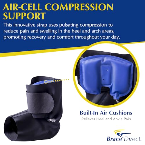 Brace Direct Plantar Fasciitis Day Strap, Pneumatic Air Cushion Foot Brace - size: L