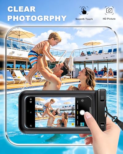 PEDVSTY Floating Waterproof Phone Pouch 2 Pack - Up to 7.0", Black - size: Regular (Up to 7.0")