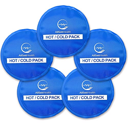 Reusable Round Hot and Cold Gel Ice Packs for Injuries | Cold Compress, Ice Pack, Cold Pack, Gel ice Pack, Cold Packs for Injuries | 5 Pack - color: Blue 3