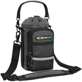 SUN CUBE Insulated Water Bottle Carrier Bag with Strap, Crossbody Sling - color: Gray, size: 40 oz