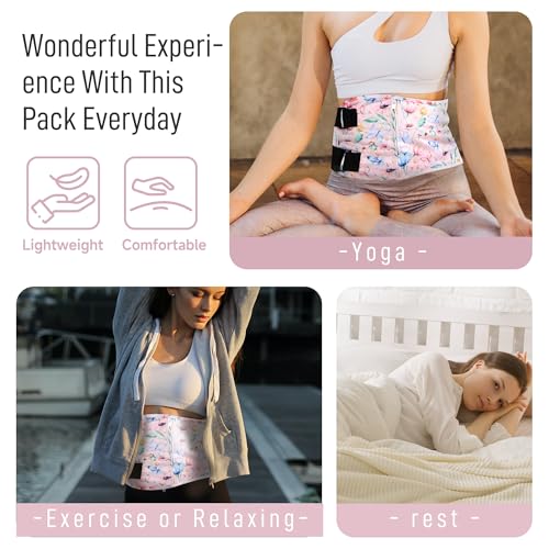 Langsprit Castor Oil Pack Wrap, Cotton Castor Oil Packs for Liver Detox，Butterfly L - color: Flower Butterfly