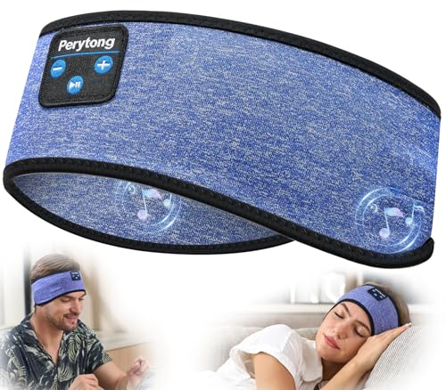 Sleep Headphones | Bluetooth 5.4 Headband | Wireless Earbuds Earphones Sweat Resistant with Ultra-Thin HD Stereo Speaker, Headphone Band for Side Sleepers Workout Running Tech Gadgets Unique Gifts - color: HB DarkBlue
