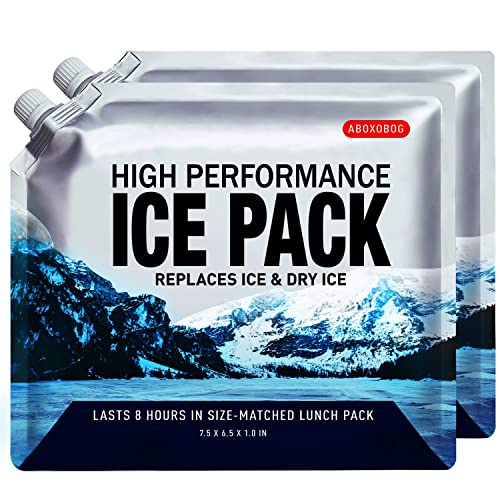 Reusable Ice Packs for Coolers Long Lasting Gel Freezer Packs for Cooler Bag Lunch Box,Keeps Food Cold Fresh (Small Set of 2P) - size: Small-2pk