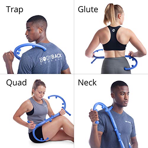 Body Back Buddy Elite Back Massager & Neck Massager for Pain Relief, Blue - color: Blue, size: Elite Bundle