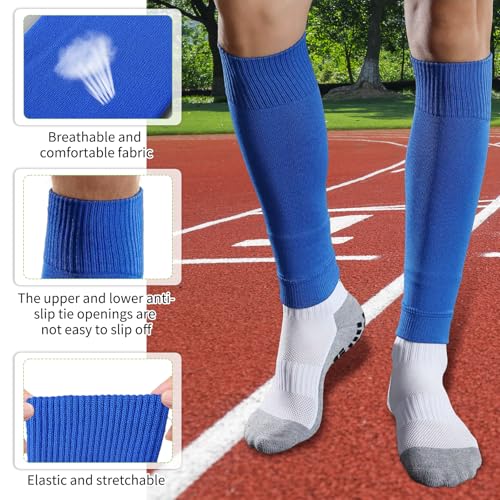 6 Pairs Calf Compression Sleeve for Men and Women, Calf Sleeves, Anti Slip Design, Footless Compression Sock for Running Athlete Cycling(6 Colors)