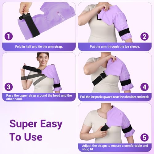 Comfytemp Shoulder Ice Pack Wrap Rotator Cuff Therapy (Large/X-Large) - color: Purple