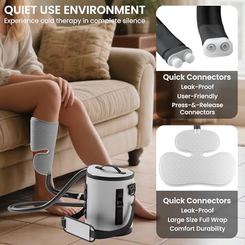 Medical-grade Cold Therapy Machine with Timer, Ice Machine for Shoulder After Surgery, Cold Compress Ice Pack Wrap, Ice Water Circulator,Knee, Ankle and Hip, Replacement Recovery Aids(Shoulder)