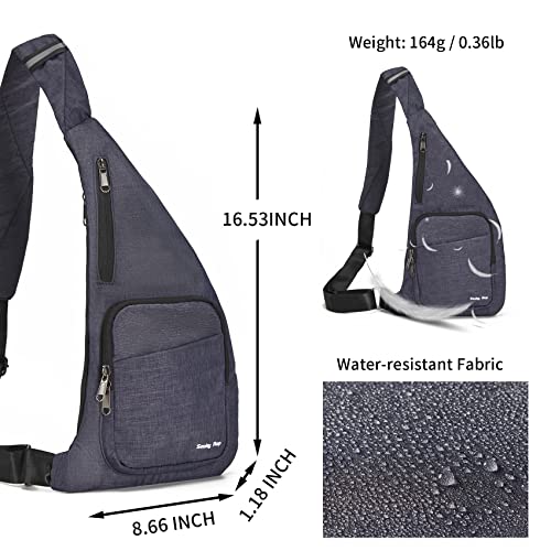 Seoky Rop Sling Bag Slim Personal Purse Pocket Small Crossbody Chest Bag - color: Blue-2, size: Small