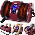Best Choice Products Shiatsu Foot Massager with Heat for Plantar Fasciitis & Neuropathy, Kneading Foot & Calf Massager with Remote, 360° Adjustable Handle, Rolling & Compression Massage - Red - color: Red