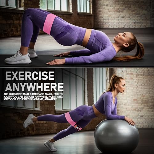 Resistance Bands for Women & Men – 3 Levels Heavy-Duty Fabric Bands for Legs, Glutes & Full Body Training, Gym, Home & Outdoor Workouts, Set of 3